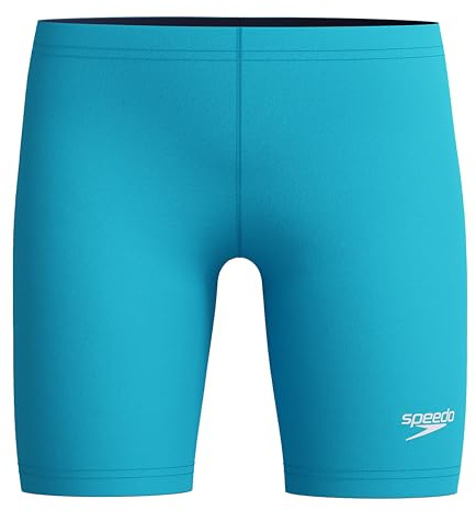 Speedo Boys Jammer Begin to Swim Solid Swim Briefs, Picton Blue, 8