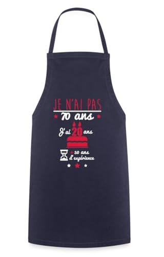 Spreadshirt Je N'ai Pas 70 Ans Cadeau D'Anniversaire Tablier Cuisine, taille unique, marine