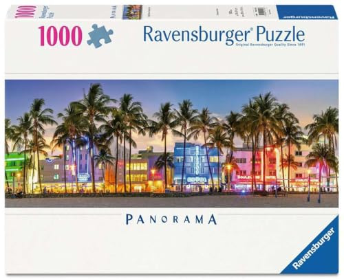 Puzzle per Adulti, 1000 Pezzi, luci notturne su Ocean Drive