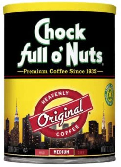 Chock Full o' Nuts Heavenly Original Ground Coffee – Premium Beans in Recyclable Steel Can – Rich Flavor & Aroma, Medium Roast – Perfect for Drip, Pour-Over, Percolator – 11.3 Oz Can