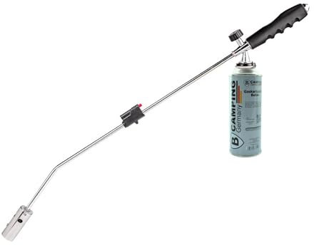 TronicXL Désherbeur à gaz, brûleur de mauvaises herbes, brûleur à baïonnette, allumage piézo sans produits chimiques, également utilisable comme allume-barbecue à gaz, allume-barbecue (désherbant + 1