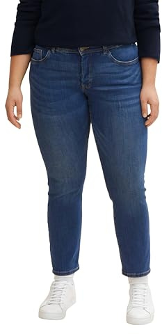 TOM TAILOR 206220222 Plusize Slim Fit Jeans Femme ,10119 - Used Mid Stone Blue Denim ,54 Grande taille