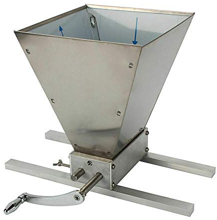 Macinino elettrico per cereali, con 2 rotelle in acciaio inox