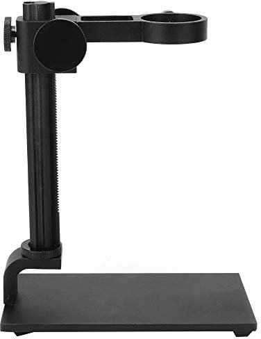 Jenngaoo USB Digital Elektronenmikroskop Halter, Professionelles Verstellbares Stativ Halterungszubehör aus Aluminiumlegierung für Digitales Mikroskop Endoskop Lupenlupen Kamera(Schwarz)