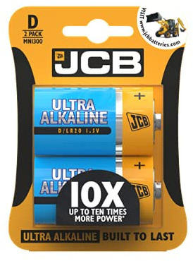 S8811 JCB D Size Ultra Alkaline Batteries - Pack of 2
