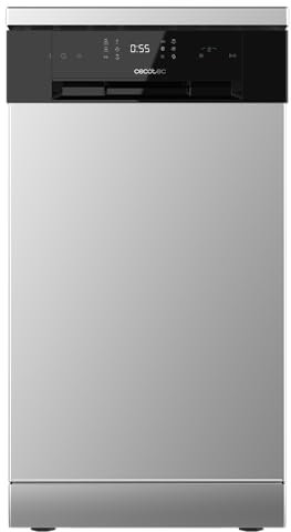 Cecotec Lave-vaisselle Bolero Aguazero 4201 Inox E. 1850 W, 11 couverts, 6 programmes, Classe E, Dual Zone Wash, Départ Différé, AquaStop Électronique, Panneau Tactile, 45 cm de largeur