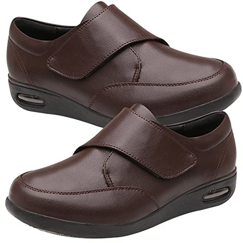 Zapatos Especiales para Juanetes de Mujer Pie Diabetico Zapatos de Osteoartritis Sandalias Anchas para Hombre Sneaker Casuales Zapatillas de Deporte Hechas EN ESPAÑA,Marrón,44.5 EU