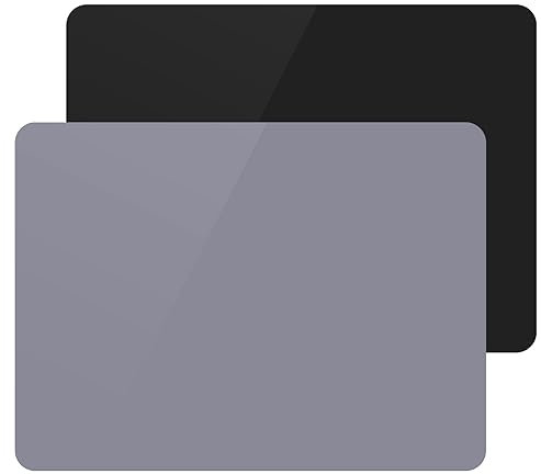 Herboom 2 Stücke Silikonmatte 30x40cm Kinder Malen Matte Silikon Rutschfest & Abwaschbar Bastelunterlage für Handwerk, DIY Zubehöre (Grau & Schwarz)