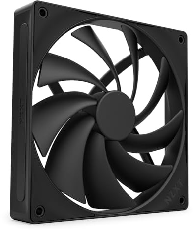 NZXT F140Q | Ventilador Silencioso de 140 mm para Caja de PC | Entrada o Salida de Aire | Marco Biselado | Rodamientos Dinámicos Fluidos | Control PWM | Negro