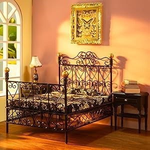 1:12 Dollhouse Furniture 8 Piece Bedroom Bed Set Dollhouse Accessories