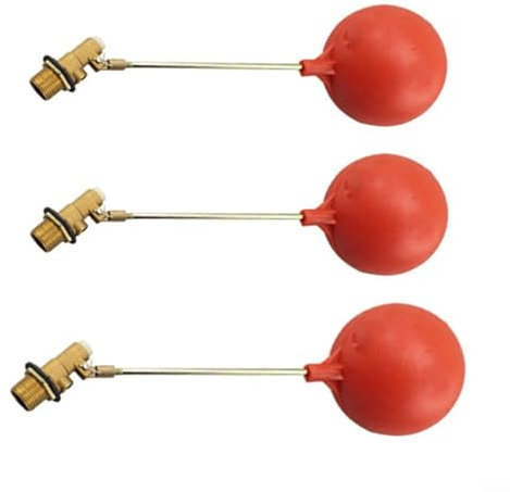 CWOQOCW Vanne à flotteur de réservoir d'eau avec arrêt automatique en laiton avec interrupteur à bille en plastique pour tour d'eau, chaudière, pompe, réservoir de toilettes, cuve de bétail (DN20)