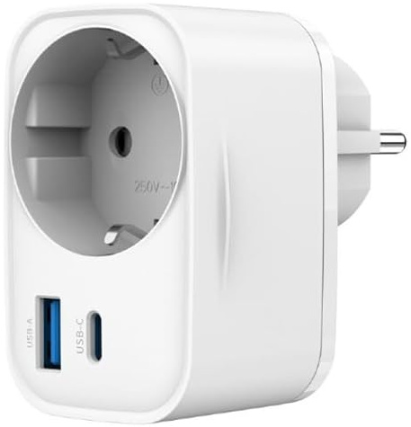 Cargador RAPIDO GEMBIRD USB DE 2 Puertos con Toma DE CA DE Paso 20 W Blanco