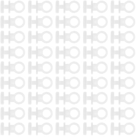 DOITOOL 150 Unidades Unidades de Ganchos Deslizantes para Riel de Cortinas Resistentes de Plástico con Aro de Compatibles con Rieles para Ventanas y Drapeados