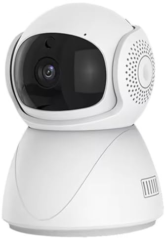 Muuookka Caméra IP Intelligente WiFi 3MP, Détection Humaine par IA, Vision Nocturne Couleur, Carte TF 32 Go, Prise UE, Babyphone Intelligent