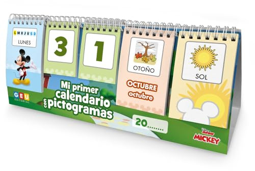 Calendario Infantil Educativo | Calendario Disney | Calendario Semanal Infantil con Pictogramas | Editorial GEU (Disney Español)