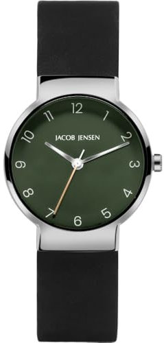 Jacob Jensen Damenuhr Titanuhr ⌀29mm Armband Silikonband Saphirglas 32194