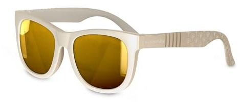 Suavinex, Lunettes de Soleil pour Bébés 0 à 12 Mois, Lunettes Polarisées avec filtre UV 400, 100% Protection UVA et UVB, CAT 3, avec Étui, Très Flexibles et Légères, Forme Carrée, Couleur Beige
