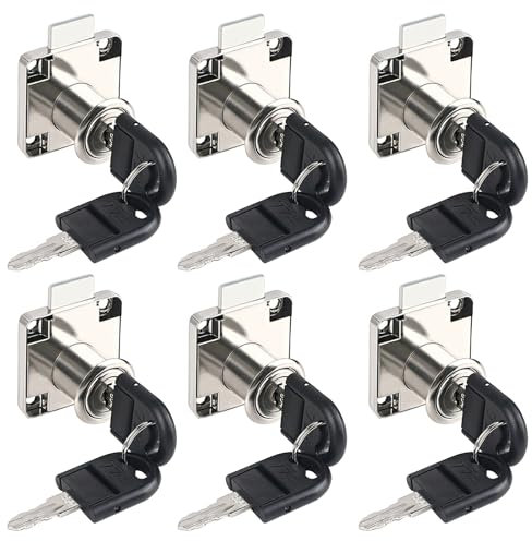 Hpamba Schubladen Schloss,Schrank Schloss Schrankschloss Möbelschloß Zylinder Möbelschloss Aufschraubschloss Schloß Schrank 6 Set 21mm Möbelschloss Für Möbelschrank Briefkasten Schublade Haushalt Büro