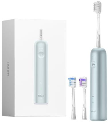 Laifen Wave Spazzolino Elettrico, Oscillante e Vibrazione Spazzolino Elettrico Sonico per Adulti con 3 Testine, IPX7, Impermeabile, Magnetico, Ricaricabile, Spazzolino da Viaggio (Alluminio Blu)