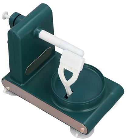 Pelapatate per Mele, 18x18 Cm Pelafrutta Multifunzionale a Manovella Efficiente e Sicuro per Uso Domestico, Viaggi (verde scuro)
