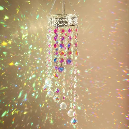 Attrape-Soleils en Cristal,Pendentif Prisme Attrape-Soleil en Cristal Coloré,Suncatcher Pendentif,Soleil Cristal Décoration,Cristal Ornement Capteur,Fabricant Arc-en-Ciel Suspendu pour Fenêtre Jardin