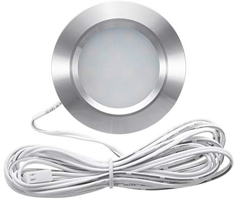 HUIOP Lámpara empotrada en el Techo,Empotrable 12LED RV Barco Luz de Techo empotrada 12V Luces LED Forma Redonda Ultrafino Iluminación Interior Pequeño Downlight con Cable
