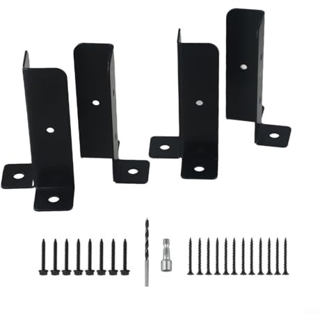 Pavilion Post Base, Heavy Duty Iron Deck Post Anchor Base Brackets Heavy Duty Flange Anchor Base Support Deck Base with Screws