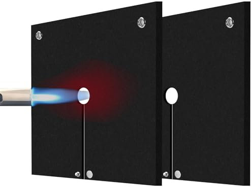 Acidea Manta de soldadura ignífuga de 6 mm, paquete de 2 unidades de 31 x 31 cm, fieltro de carbono, resistente al calor hasta 1,093.3 °C, material ignífugo, alfombrilla protectora ignífuga para tubos