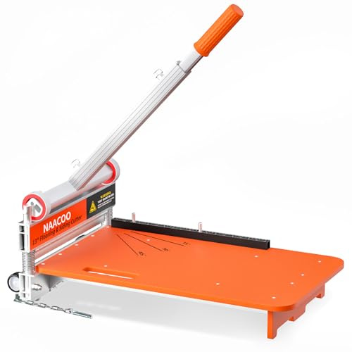 NAACOO - Taglierina per pavimenti in vinile e laminato, resistente, 33 cm, con rotella, solo 1 passo, per tagliare angoli e lunghezze, strumenti per pavimenti in laminato, legno ingegnere, LVP/T, VCT,