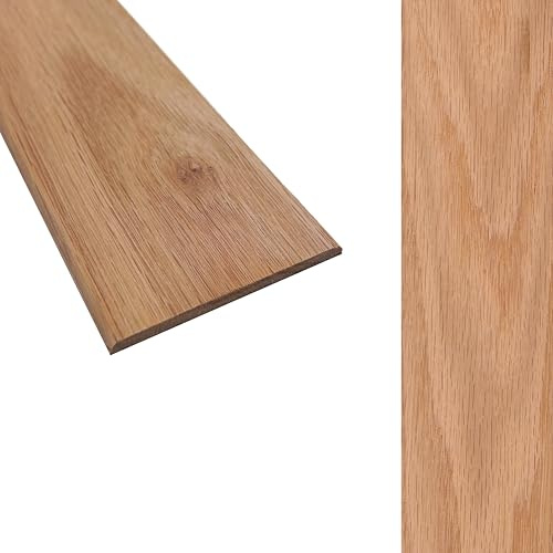 Solid Oak Flat Threshold Transition Door Bar 70mm Wide x 6mm Thick - For Solid, Engineered & Laminate Flooring. 0.9m, 1.1.0m, 1.8m or 2.7m Lengths. (Unfinished, 0.9m)