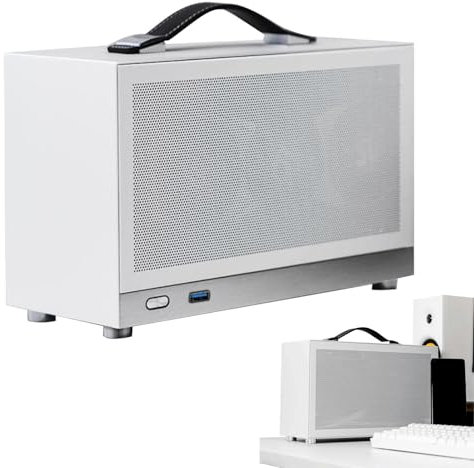 ATX Case del computer | Caso desktop a fattore di piccola forma | Pannello ventilato avanzato | TX Mini Small Case Suitcase in alluminio | Custodia da gioco per PC Desktop portatile addensato