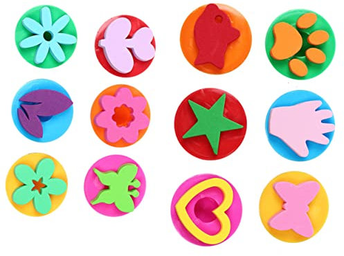 YARNOW 2 Juegos Sello de Graffiti DIY con Herramientas de Dibujo Sello de Rodillo Manualidades Juguete Educativo con Colores Aleatorios Color Aleatorio