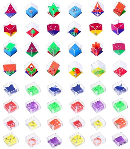 Kiuiom Mini Puzzle Box con Livelli di Difficoltà Assortito,Cubi Rompicapo Bambini,Rompicapo Giocattoli Educativi,Mini Giochi di Puzzle,Gioco di Puzzle,Giocattolo Compleanno per Bambini,36 pezzi