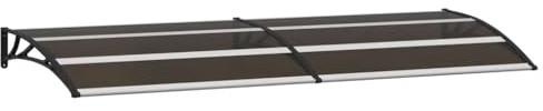 vidaXL Marquesina para Puerta PC Casa Hogar Jardín Patio Terraza Bricolaje Toldo Cubierta Capa Dosel Palio Lona Tienda Capota Pantalla 240x75 cm Negro