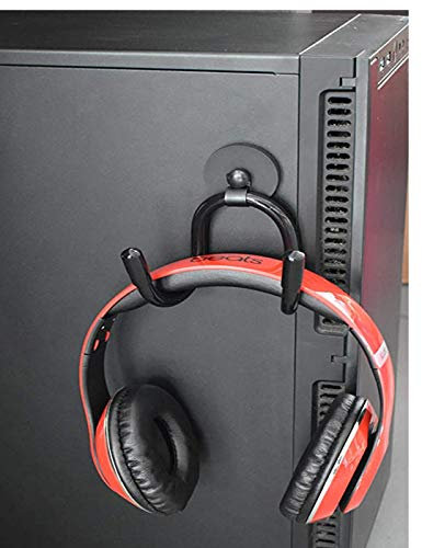 Soporte de gancho para auriculares para videojuegos de PC, soporte para auriculares con abrazadera de brazo ajustable y flexible, diseño montado magnético, ajuste universal - sin auriculares