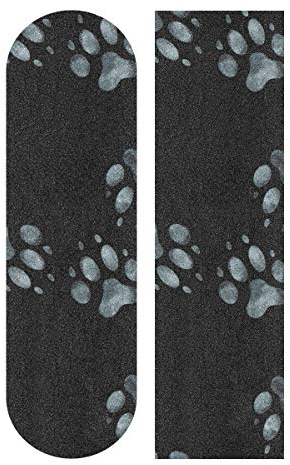 LDIYEU Hund Katze Fußabdruck Aquarell Skateboard Griptape rutschfest Selbstklebend Longboard Griptapes Aufkleber Griffband 33X 9(1pcs)