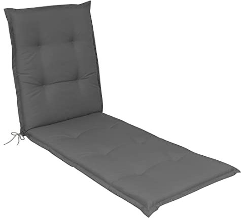 OUTLIV. Rollliegenauflage Florence, Bequeme Auflage für Sonnenliegen, Mischgewebe, Formstabile Füllung, Hochwertige Verarbeitung, mit Bindebändern, 190x60x6cm, Hellgrau