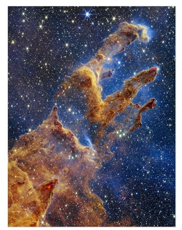 Artery8 NASA James Webb Space Telescope Pillars of Creation Eagle Nebula Unframed Wall Art Print Poster Home Decor Premium