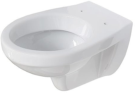 Design Hänge Wand WC Toilette Keramik (RosenStern) - Tiefspüler Weiß