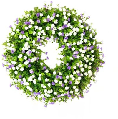 AENZA påskhare dekorationskrans, kaningirlang, påskkrans med kanin, påskkaninkrans, påskkaninkrans för ytterdörren, dörrkrans vår konstgjorda blommor, påskkrans, dekoration