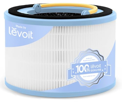 LEVOIT Sprout Air Purifier Genuine Replacement Filter, 3 layer HEPA Filter, High-Efficiency Activated Carbon, 1 Pack, White