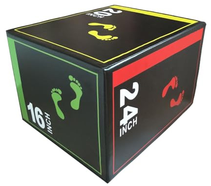 Salto de la caja de ejercicios: caja de ejercicios sin deslizamiento, Equipo de entrenamiento de equilibrio para la jóvenes jóvenes principiantes.