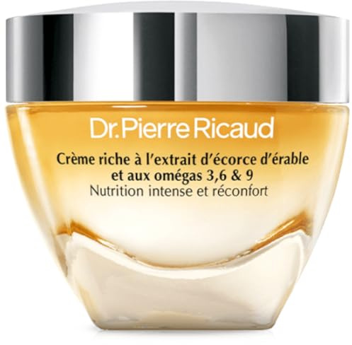 Dr Pierre Ricaud Crème Riche Nutrition Intense et Réconfort - Creme pour le Visage aux Omégas 3, 6, 9 et Écorce d’Érable - Soin Nutrition Intense pour Femme - 40ml
