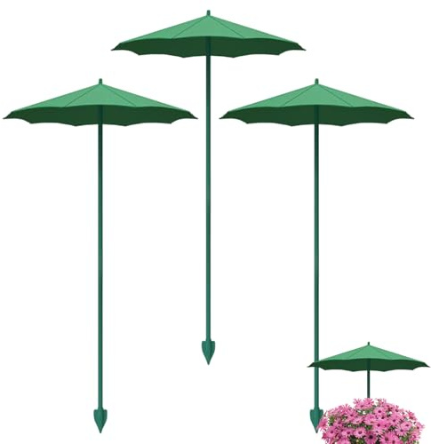 Set di 3 ombrelloni per piante in vaso - Protezione UV per semina, giardino - Per balcone, verdura, giovani arbusti, coltivatori, vivai, terrazze, aiuole e serra, Refer to description
