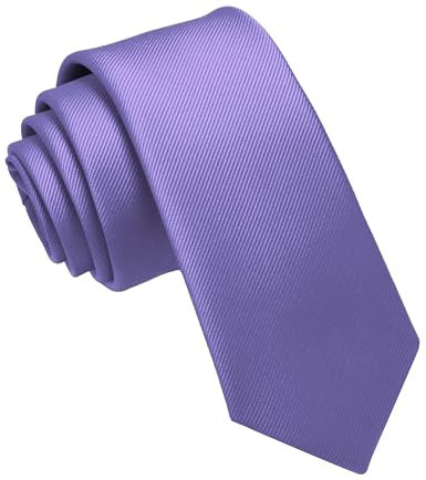 JEMYGINS Cravate Homme en Soie 6CM Étroit Slim Plusieurs Couleurs Disponibles Décontractée Compris Boîte Violette lavande
