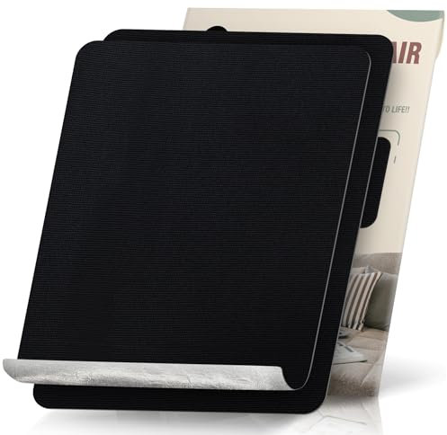 OAZ 2 Pieces 23x28 cm Canvas Repair Patches Fabric Patch Self-Adhesive Canvas Repair Tape Waterproof Outdoor Gear Repair Patch Kit for Boat Cover Tent Awning Sun Shade Sofa Lounge Chair Black