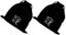 SAFIGLE 1 Satz Fön Tasche Lockig Reise-kulturbeutel Reisetasche Mit Kordelzug Reisetasche Für Lockenwickler Aufbewahrung Von Haartrockneraufsätzen Flanell Black 2 Stück