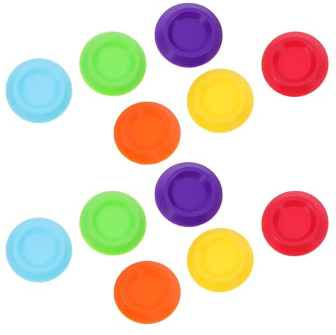 FUTUREORYY 12 Comederos para Cucarachas Multicolor de 3,4 Cm – Mini Cuencos para Alimentación de Reptiles E Insectos Pequeños, Tazones Resistentes para Terrarios, Comedero Color