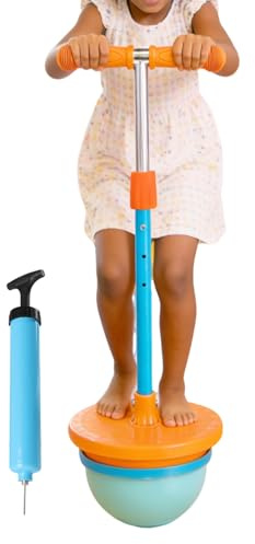 Jouet de saut télescopique – Bâton d'équilibre rebondissant pour avec poignée | Jeu de saut actif en intérieur et en extérieur pour garçons, filles et adolescents, entraîneur de compétences de
