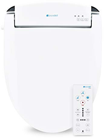 Brondell Swash SE600 Bidet Toilet Seat, Fits Round Toilets, White – Oscillating Stainless-Steel Nozzle, Warm Air Dryer, Ambient Nightlight